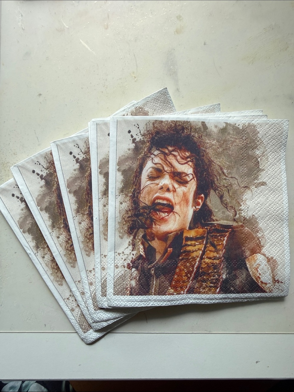 Vintage-style Michael Jackson Beverage Napkins